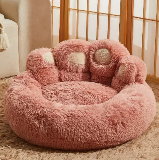 Plush Paw-Shaped Pet Bed